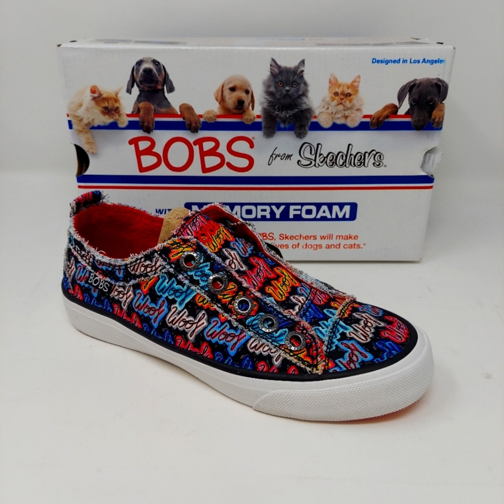 NIB. BOBs from Skechers BEFREE WOOF CRUSH. BLACK/MULTI